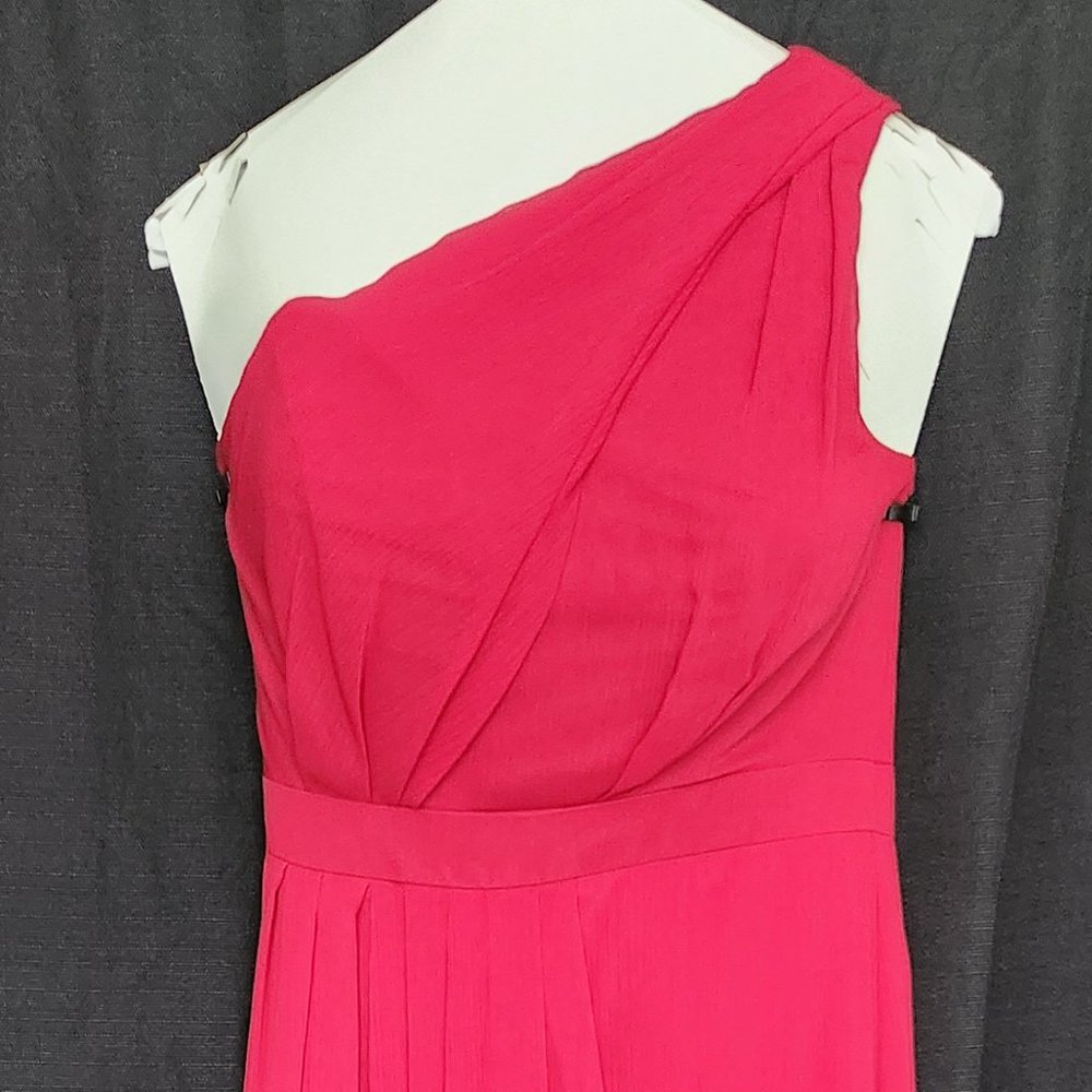 Cherry red bridesmaid's dress